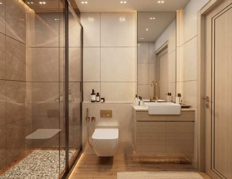 Modern bathroom renovation project in Dubai